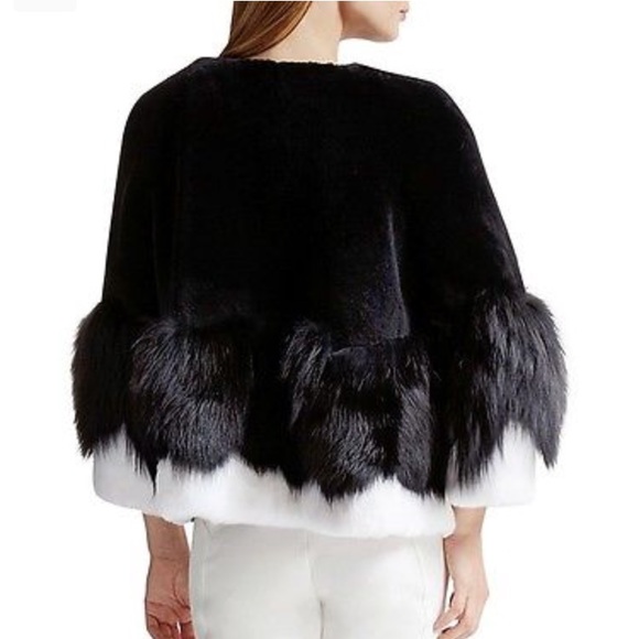 HALSTON HERITAGE Real Fur Lamb Fox Rabbit - Picture 2 of 8